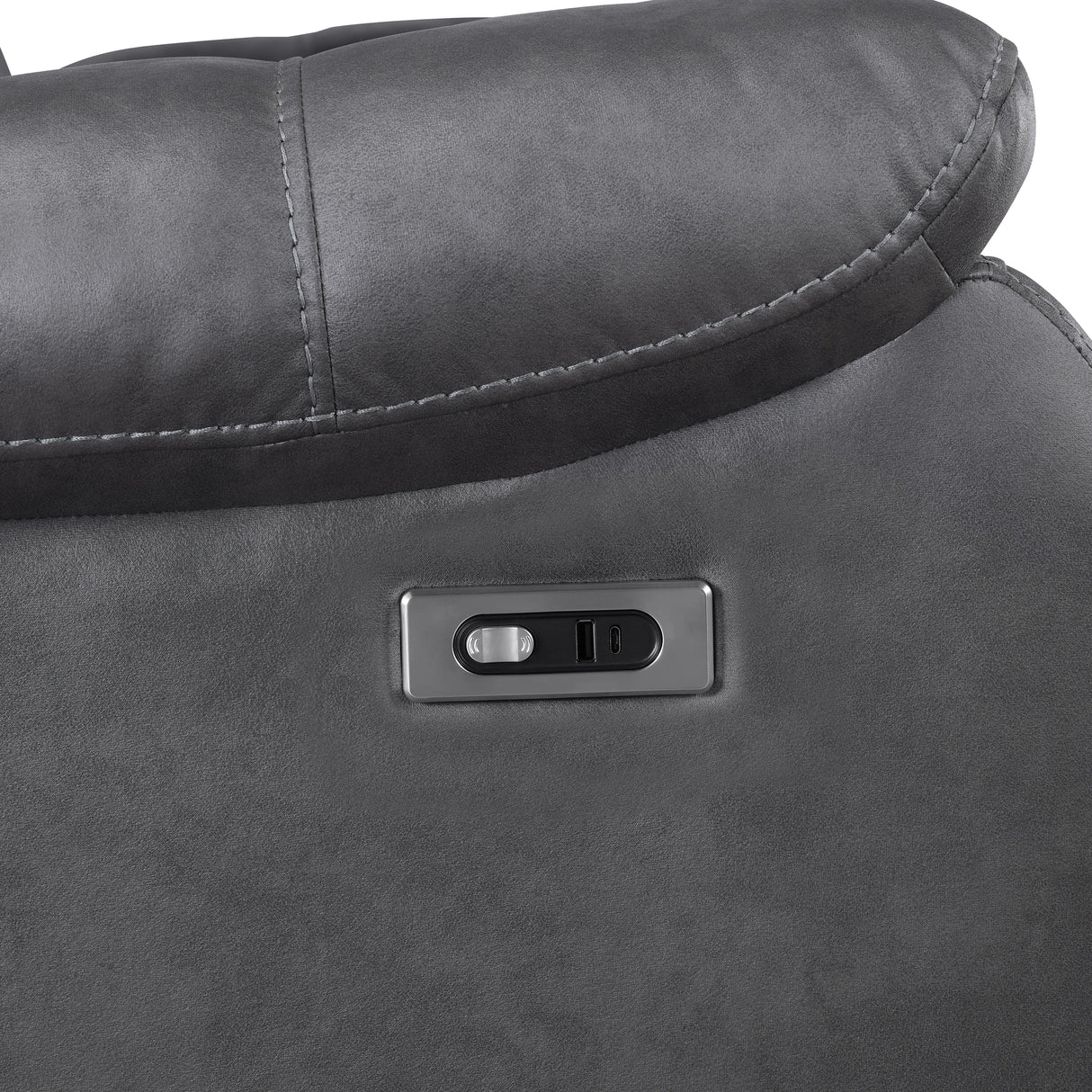 Morello Sofa W/Pwr Fr- Gray
