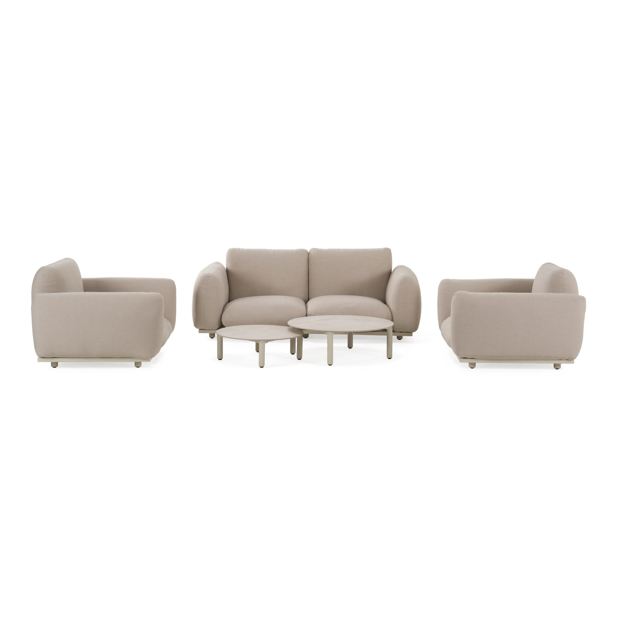 Palma - Outdoor Grey Olefin Fabric Sofa Set