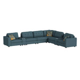Options One 9PC Living Room Set in Palmer Plus Teal