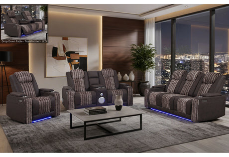U8000 Pwr Rec Sofa/Pwr Con Rec Loveseat/Pwr Recliner with PHR