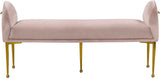 Owen Pink Velvet Bench