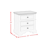 Eastwood Youth 3-Drawer Nightstand in Brown and Off-White