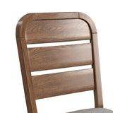 Glinda Side Chair with Light Grey Fabric in Brown (2 Per Carton)