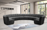 Infinity Grey Velvet 10pc. Modular Sectional