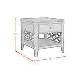Phillipe End Table in Cherry