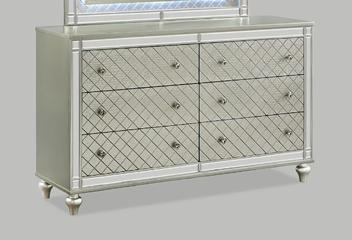 Crown Mark Furniture Cristian 6 Drawer Dresser in Beige image