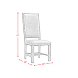 Gramercy 6PC Dining Set-Table, Four Tall Back Chairs and Settee