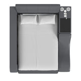 Valari Transformer Bed with Electronic Features in Grey PU