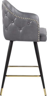 Barbosa Grey Faux Leather Counter/Bar Stool
