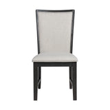 Grady 7PC Dining Set in Black-Table & Six Slat Back Chairs