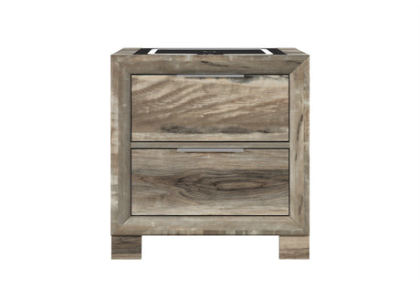 Callie Brown Nightstand with Wc Platform and LED Speaker