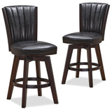 ASTIN 24" SWIVEL COUNTER STOOL-BLACK/CHERRY