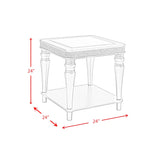 Avril End Table in Silver