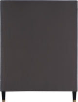 Harlie Grey Velvet Twin Bed