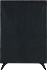 Elly Grey Velvet Twin Bed