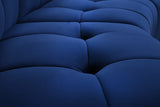 Limitless Navy Velvet 13pc. Modular Sectional