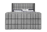 Isabella Grey Bed with LED, TV Lift, Speaker and Fireplace