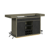 Jemma Bar Table with Light in Grey and Dark Espresso