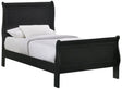 Elements International Louis Philippe Twin Panel Bed in Black image
