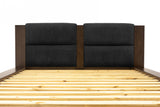 Fantasia - Contemporary Dark Walnut and Dark Grey Bed