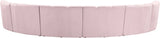 Infinity Pink Velvet 6pc. Modular Sectional