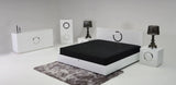 Ovidius - Modern White Crocodile Lacquer Bed