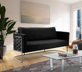 Casa Black Velvet Sofa
