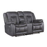 Morello Console Loveseat W/Pwr Fr-Gray
