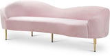 Ritz Pink Velvet Sofa