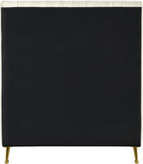 Zara Cream Velvet Twin Bed (3 Boxes)