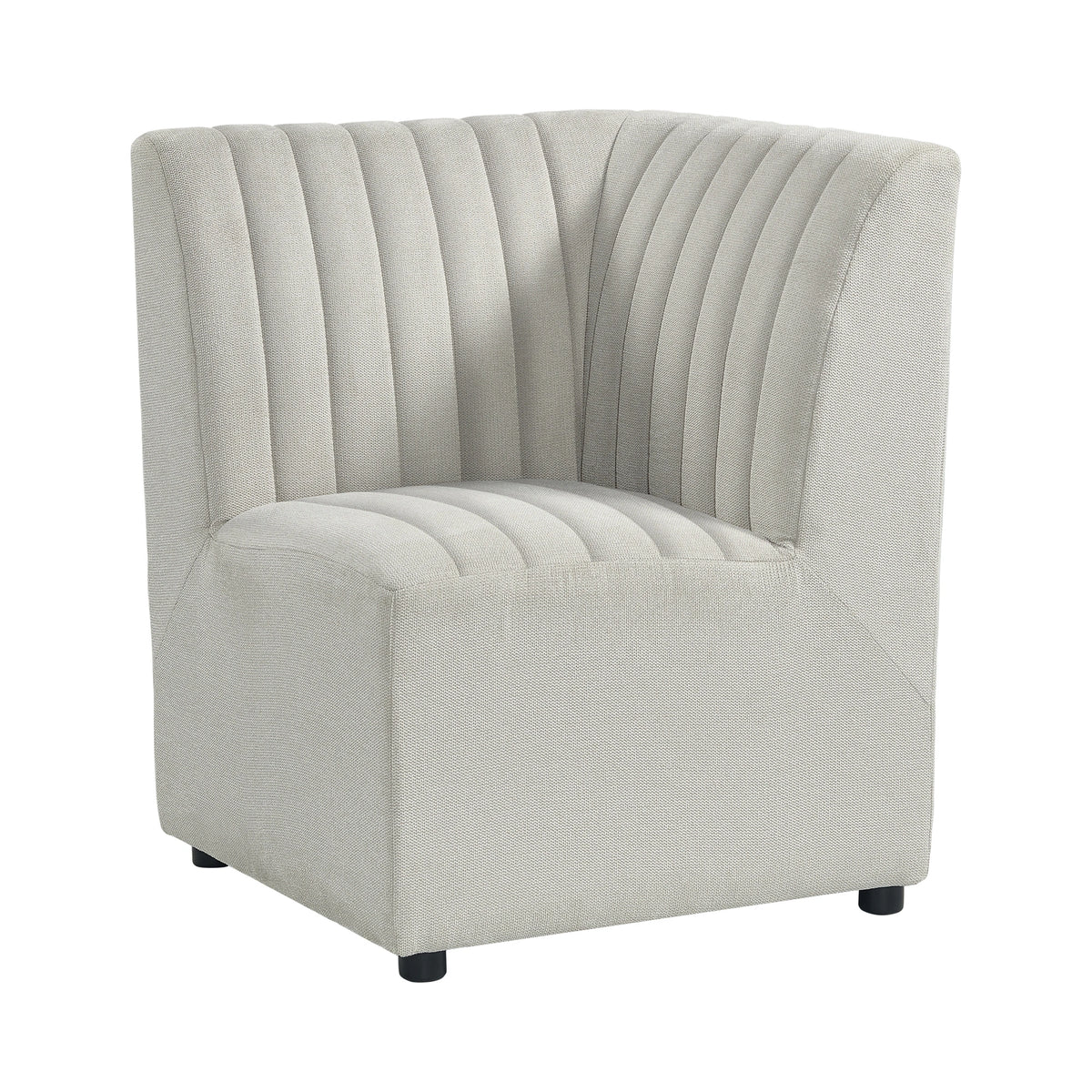 Jemma Upholstered Corner Chair in Beige Linen