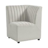Jemma Upholstered Corner Chair in Beige Linen