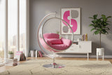 Luna Pink Durable Fabric Acrylic Swing Chair