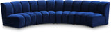 Infinity Navy Velvet 4pc. Modular Sectional