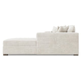 Helena Fabric Sectional Wood Foot