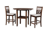 GIA 42" COUNTER DROP LEAF TABLE W/2 CHAIRS-CHERRY
