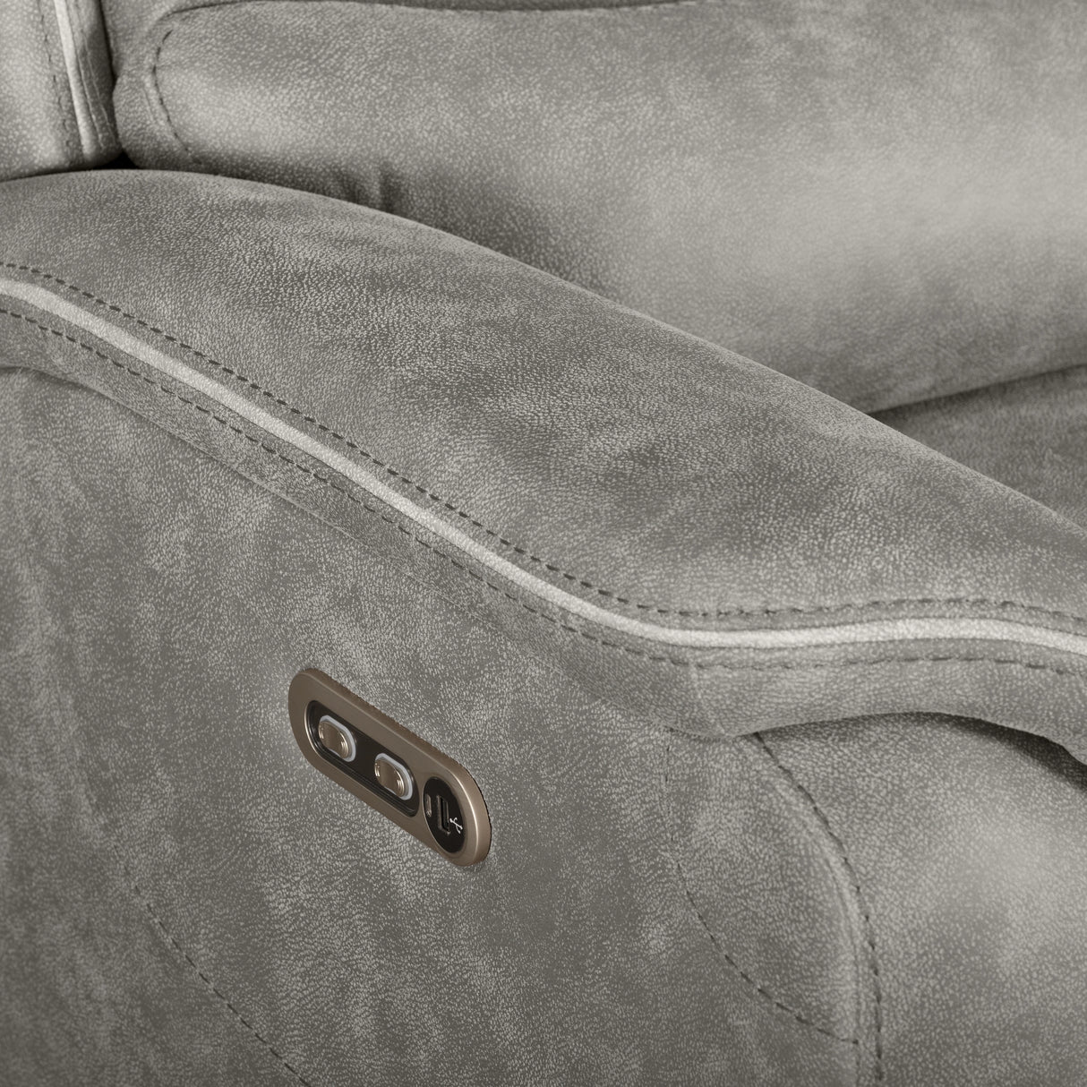 Kamari Laf Console Loveseat W/Dual Pwr Hr & Fr-Gray