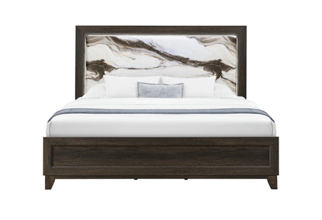 Harmony Brown Bed with LED