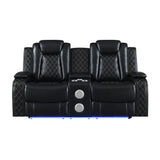 Orion Ii Console Loveseat W/ Pwr Fr & Hr-Black