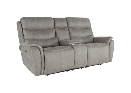 Kamari Console Loveseat W/Pwr Hr & Fr-Gray