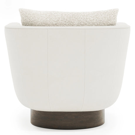 Gemma Leather-Fabric Swivel Chair