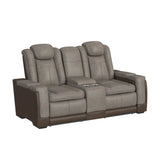 Lantana 3PC Living Room Set in Rocky Grey/Brown-Sofa, Loveseat & Recliner