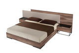 Matteo - Italian Modern Walnut & Fabric Bed