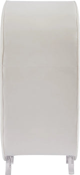 Crescent Cream Velvet Accent Chair
