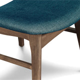 Oscar Chair With Forest Green Cushion-Walnut
