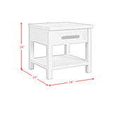 Avalanche 3PC Occasional Table Set in Antique White-Coffee Table, End Table & Sofa Table