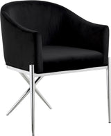 Xavier Black Velvet Dining Chair