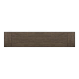 Yellowstone Dining Bench with Metal Bar cross in Medium Brown