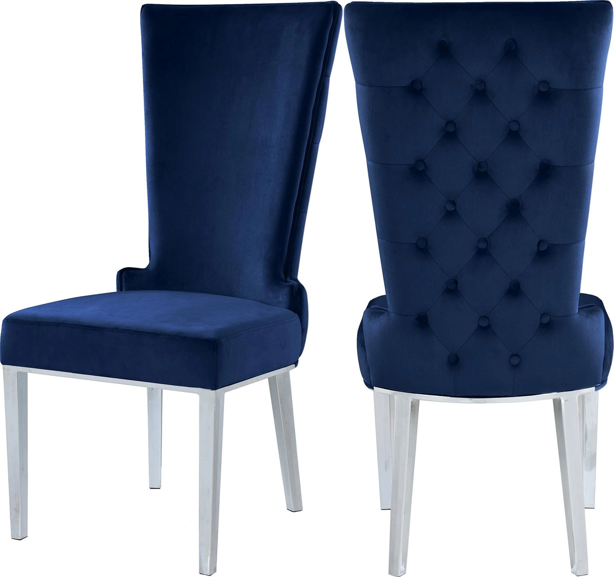 Serafina Navy Velvet Dining Chair