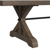 Yellowstone Dining Table with 2x12"" Leaves in Medium Brown